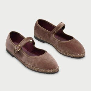 Flabelus Velvet Mary Jane Flat